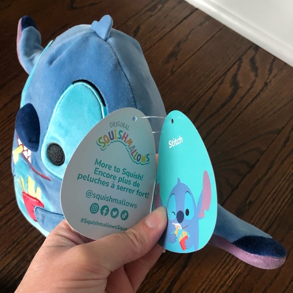 Squishmallows x Disney 8” Stitch Holding French Fries Plush Toy - NWT! - Picture 8 of 9